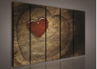 Srdce na dřevě 180 S9 - pětidílný